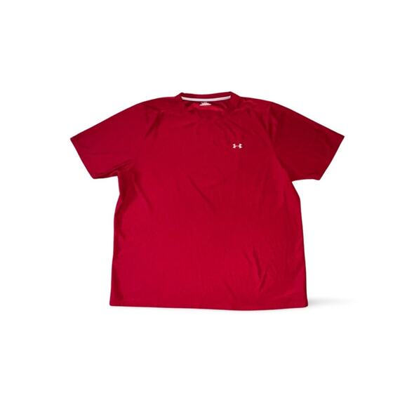Under Armour Red Heat Gear Logo Short Sleeve Size XXL - Picture 1 of 3